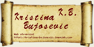 Kristina Bujošević vizit kartica